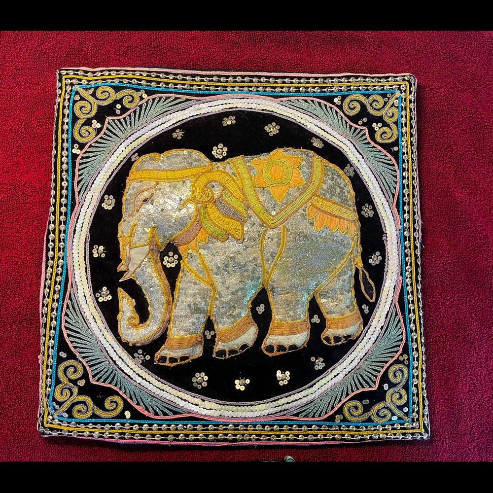 Thai Elephant Tapestry/Pillow Cover